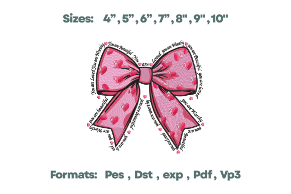 Affirmation Heart Bow Embroidery Review