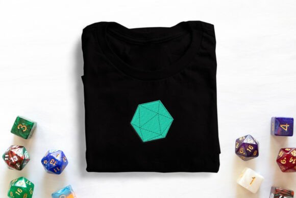 Angled D20 Mini Embroidery: A Designer’s Take on Boutique Sweatshirt Detailing