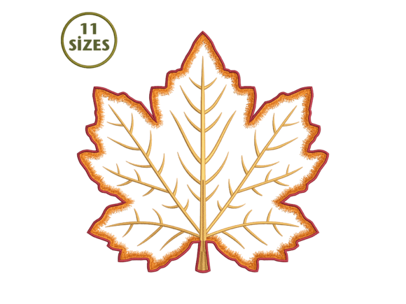Autumn Leaf Placemat Applique Embroidery