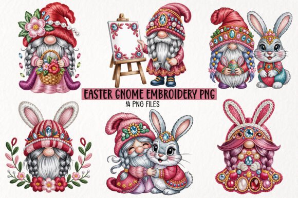 Charming Easter Gnome Embroidery PNG Clipart Review