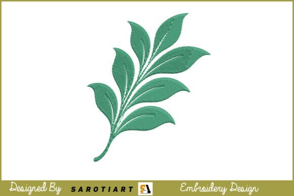 Green Leaf Embroidery Design T-shirt Review for Business Branding