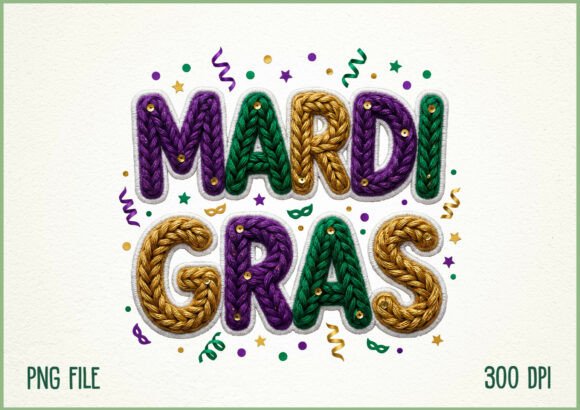 Mardi Gras Faux Embroidery Carnival PNG Review