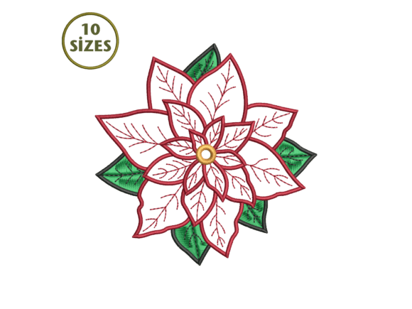 Poinsettia Embroidery Design: Holiday Charm for Seasonal Sellers