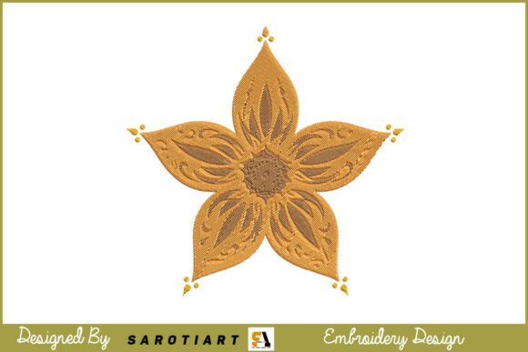 Single Embroidery Design T-shirt Flowers